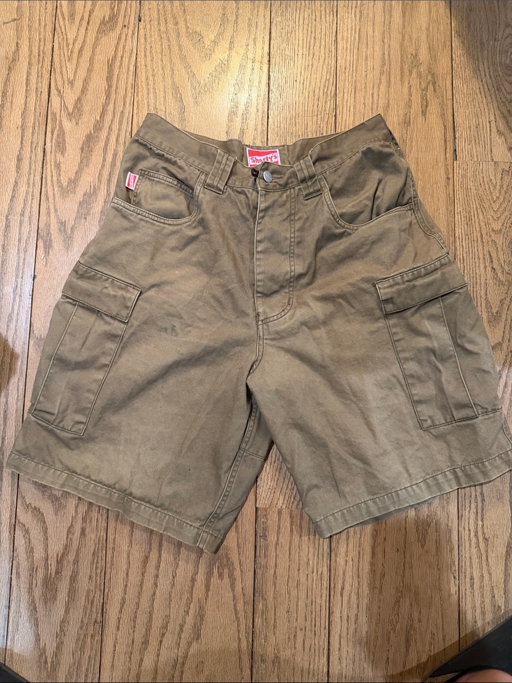 Men's Cargo Shorts in Olive Brown Y2K vintage